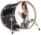 Decal Skin works with most 24" Bass Kick Drum Heads AXe Pin Up Girl - DRUM HEAD NOT INCLUDED