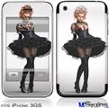 iPhone 3GS Skin - Goth Princess Pin Up Girl