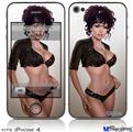 iPhone 4 Decal Style Vinyl Skin - Astouding Pin Up Girl (DOES NOT fit newer iPhone 4S)