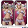 iPhone 4 Decal Style Vinyl Skin - Boarder Pin Up Girl (DOES NOT fit newer iPhone 4S)