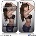 iPhone 4 Decal Style Vinyl Skin - Brit Pin Up Girl (DOES NOT fit newer iPhone 4S)