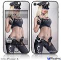 iPhone 4 Decal Style Vinyl Skin - Cop Girl Pin Up Girl (DOES NOT fit newer iPhone 4S)
