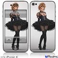 iPhone 4 Decal Style Vinyl Skin - Goth Princess Pin Up Girl (DOES NOT fit newer iPhone 4S)