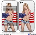 iPhone 4 Decal Style Vinyl Skin - Independent Woman Pin Up Girl (DOES NOT fit newer iPhone 4S)