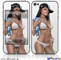 iPhone 4 Decal Style Vinyl Skin - Tia Pin Up Girl (DOES NOT fit newer iPhone 4S)