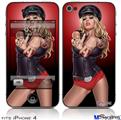 iPhone 4 Decal Style Vinyl Skin - LA Womx Pin Up Girl (DOES NOT fit newer iPhone 4S)