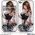 iPhone 4 Decal Style Vinyl Skin - AXe Pin Up Girl (DOES NOT fit newer iPhone 4S)