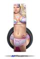Vinyl Decal Skin Wrap compatible with Original Sony PlayStation 4 Gold Wireless Headphones Boarder Pin Up Girl (PS4 HEADPHONES  NOT INCLUDED)