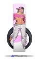 Vinyl Decal Skin Wrap compatible with Original Sony PlayStation 4 Gold Wireless Headphones Gangbanger 2 Pin Up Girl (PS4 HEADPHONES  NOT INCLUDED)