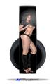 Vinyl Decal Skin Wrap compatible with Original Sony PlayStation 4 Gold Wireless Headphones Onyx Pin Up Girl (PS4 HEADPHONES  NOT INCLUDED)