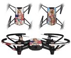 Skin Decal Wrap 2 Pack for DJI Ryze Tello Drone Independent Woman Pin Up Girl DRONE NOT INCLUDED