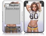 Tight End Pin Up Girl - Decal Style Skin fits Amazon Kindle 3 Keyboard (with 6 inch display)