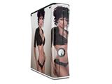 Astouding Pin Up Girl Decal Style Skin for XBOX 360 Slim Vertical