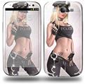 Cop Girl Pin Up Girl - Decal Style Skin (fits Samsung Galaxy S III S3)