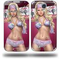 Boarder Pin Up Girl - Decal Style Skin (fits Samsung Galaxy S IV S4)