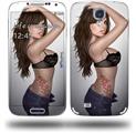 Brit Pin Up Girl - Decal Style Skin (fits Samsung Galaxy S IV S4)