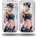 Cop Girl Pin Up Girl - Decal Style Skin (fits Samsung Galaxy S IV S4)