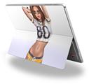 Tight End Pin Up Girl - Decal Style Vinyl Skin (fits Microsoft Surface Pro 4)
