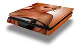 Vinyl Decal Skin Wrap compatible with Sony PlayStation 4 Slim Console 0range Pin Up Girl (PS4 NOT INCLUDED)