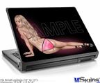 Laptop Skin (Small) - Blonde Bikini Pin Up Girl