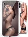 2 Decal style Skin Wraps set for Apple iPhone X and XS Sensuous Pin Up Girl