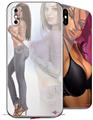 2 Decal style Skin Wraps set for Apple iPhone X and XS Sonja Pin Up Girl