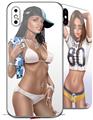 2 Decal style Skin Wraps set for Apple iPhone X and XS Tia Pin Up Girl