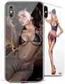 2 Decal style Skin Wraps set for Apple iPhone X and XS Vaper 2 Sexy Pinup Girl