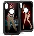 2x Decal style Skin Wrap Set compatible with Otterbox Defender iPhone X and Xs Case - Chola Pin Up Girl (CASE NOT INCLUDED)