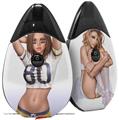 Skin Decal Wrap 2 Pack compatible with Suorin Drop Tight End Pin Up Girl VAPE NOT INCLUDED