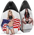 Skin Decal Wrap 2 Pack compatible with Suorin Drop Independent Woman Pin Up Girl VAPE NOT INCLUDED