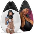 Skin Decal Wrap 2 Pack compatible with Suorin Drop Tia Pin Up Girl VAPE NOT INCLUDED