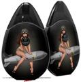 Skin Decal Wrap 2 Pack compatible with Suorin Drop Missle Army Pinup Girl VAPE NOT INCLUDED