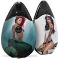 Skin Decal Wrap 2 Pack compatible with Suorin Drop Mermaid Sexy Pinup Girl VAPE NOT INCLUDED