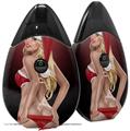 Skin Decal Wrap 2 Pack compatible with Suorin Drop Xmas Sexy Pinup Girl VAPE NOT INCLUDED