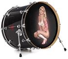 Decal Skin works with most 24" Bass Kick Drum Heads Felicity Pin Up Girl - DRUM HEAD NOT INCLUDED