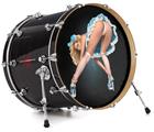 Decal Skin works with most 24" Bass Kick Drum Heads Alice Pinup Girl - DRUM HEAD NOT INCLUDED