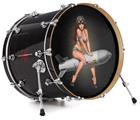 Decal Skin works with most 26" Bass Kick Drum Heads Missle Army Pinup Girl - DRUM HEAD NOT INCLUDED