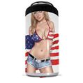 WraptorSkinz Skin Decal Wrap compatible with Yeti 16oz Tall Colster Can Cooler Insulator Independent Woman Pin Up Girl (COOLER NOT INCLUDED)