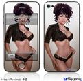 iPhone 4S Decal Style Vinyl Skin - Astouding Pin Up Girl