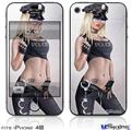 iPhone 4S Decal Style Vinyl Skin - Cop Girl Pin Up Girl