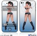 iPhone 4S Decal Style Vinyl Skin - Naughty Girl Pin Up Girl
