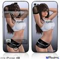 iPhone 4S Decal Style Vinyl Skin - Shades Pin Up Girl