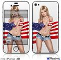 iPhone 4S Decal Style Vinyl Skin - Independent Woman Pin Up Girl