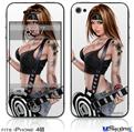 iPhone 4S Decal Style Vinyl Skin - AXe Pin Up Girl