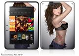 Brit Pin Up Girl Decal Style Skin fits 2012 Amazon Kindle Fire HD 7 inch